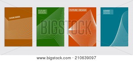 Minimal Vector covers design. Cool halftone gradients. Future Poster template.