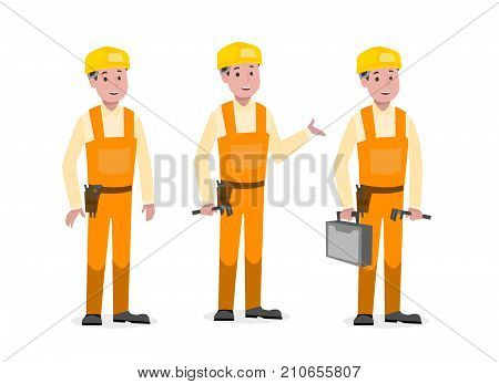 professional mechanic, plumber, construction worker, Engineer for animation and print