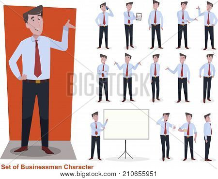 Set of corporate and office people for animation and print purpose