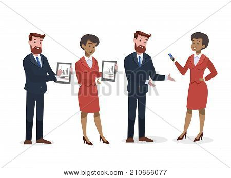 Set of corporate character for animation and print purpose