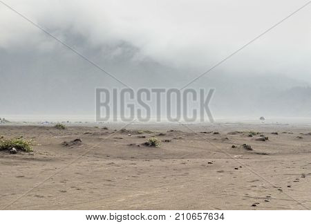 Scenery around Bromo Tengger Semeru National Park in Java a island of Indonesia