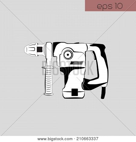 vector illustration icon puncher on gray background