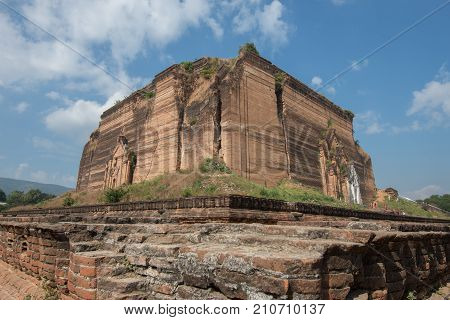 Mingun Pagoda incomplete stupa Mandalay Sagaing region Myanmar