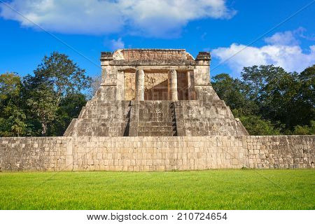 Chichen Itza north temple in Mexico Yucatan