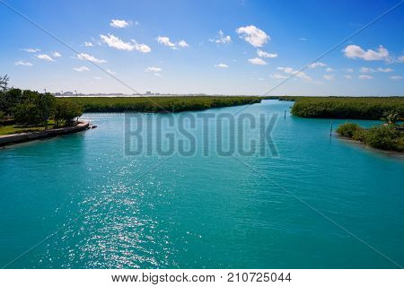 Cancun Nichupte Lagoon at Hotel Zone in Mexico