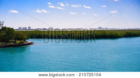 Cancun Nichupte Lagoon at Hotel Zone in Mexico