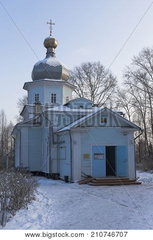 Church of the Assumption of the Blessed Virgin in the cemetery in the town of Velsk, Arkhangelsk region, Russia