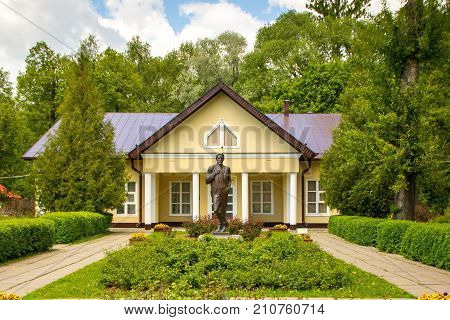 MELIKHOVO, MOSCOW REGION, RUSSIA - JUNE 11, 2017: monument to the great Russian writer Anton Chekhov( 1860 - 1904). Chekhov Museum, the estate Melikhovo.