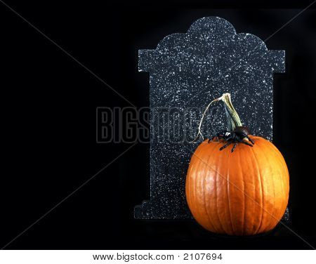 Halloween dýně a náhrobek