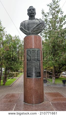Rostov-on-DonRussia - October 212017: Monument to Semyon Budyonny on Pushkinskaya Street in the autumn day