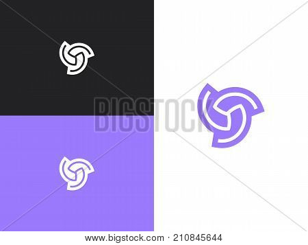 Abstract vector business logo element. Swirl logotype idea. Hurricane Symbol.