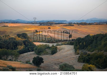 Foothills Of Italy. Small Villages In The Mountains.