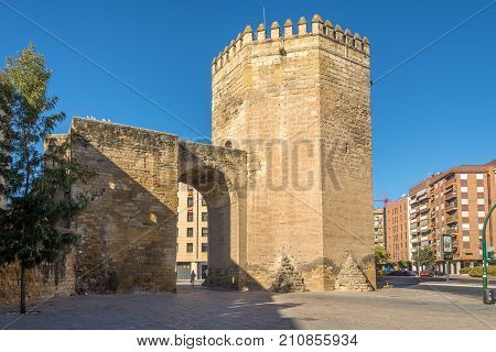 CORDOBA,SPAIN - OCTOBER 2,2017 - Malmureta tower in the streets of Cordoba. Cordoba is a city in Andalusia southern Spain and the capital of the province of Cordoba.