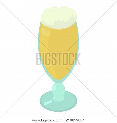 Beer glass icon. Isometric illustration of beer glass vector icon for web