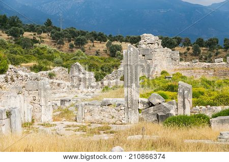 Ruins Of Ancient Of Xantos - Lycian Capital In Antalya Province Of Turkey