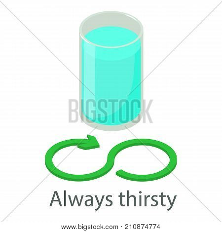 Bicycle icon. Isometric illustration of bicycle vector icon for web