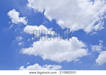 Clouds in the blue sky in natrue