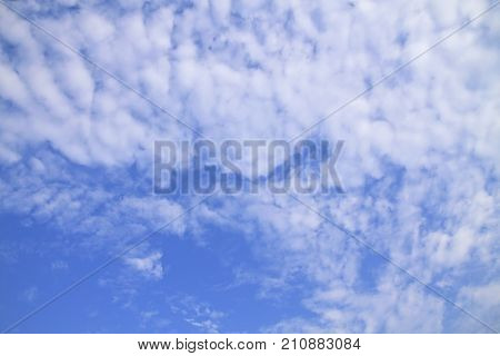 Clouds in the blue sky in natrue