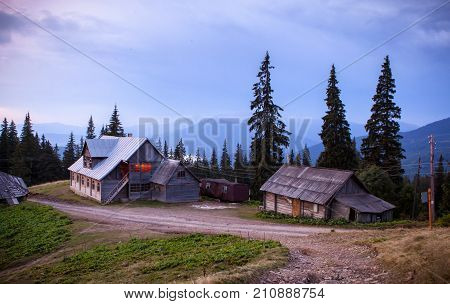 Drahobrat Village In The Carpathian Mountains.
