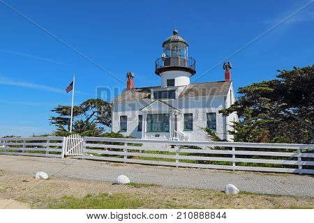 Point Pinos the oldest continuously operating lighthouse on the west coast on Monterey Bay in Pacific Grove California