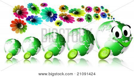 Locomotives fleurs de monde écologie