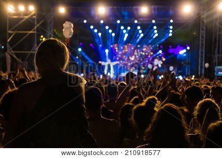 Hand With A Smartphone Records Live Music Festival