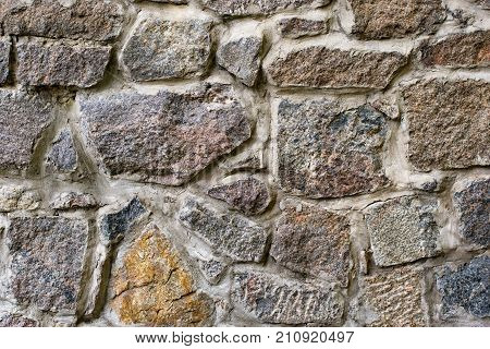 Background Of A Stone Wall Cladding Texture, Brown Stone Bricks