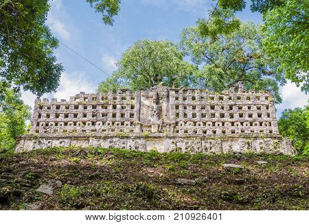 King Palace in Yaxchilan ancient mayan ruins, Chiapas, Mexico