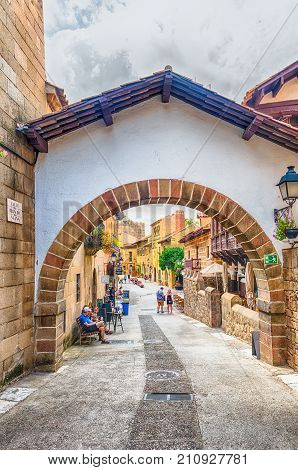 Architecture Of Poble Espanyol On Montjuic Hill, Barcelona, Catalonia, Spain