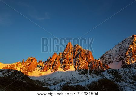 Autumn season in  Kackar Mountains in the Black Sea region of Turkey. Beautiful mountains landscape.