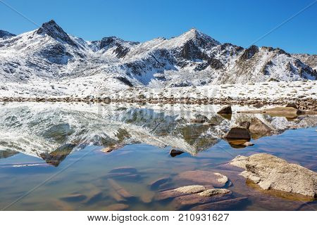Autumn season in  Kackar Mountains in the Black Sea region of Turkey. Beautiful mountains landscape.
