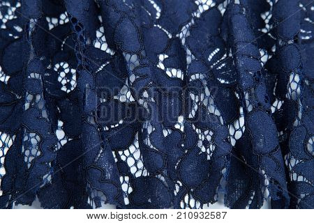 air guipure blue on a white background