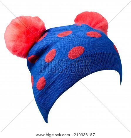 Knitted Hat Isolated On White Background