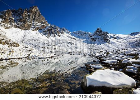 Autumn season in  Kackar Mountains in the Black Sea region of Turkey. Beautiful mountains landscape.