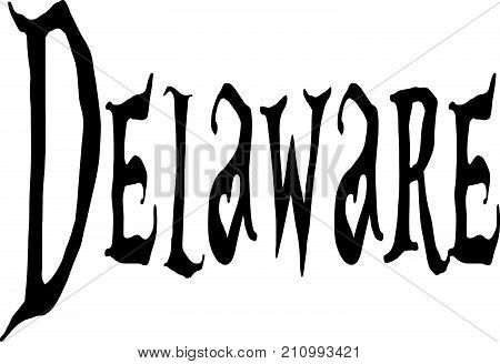 Delaware Text Sign Illustration