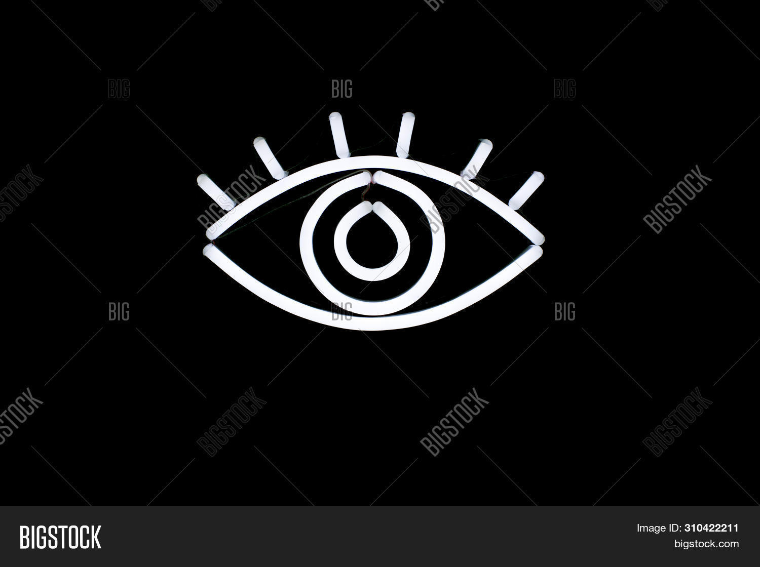 Glowing Neon Eye On Image & Photo (Free Trial) | Bigstock