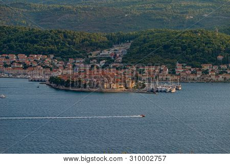 Korcula Town On Summer Sunset, Korcula Island, Dalmatia, Croatia