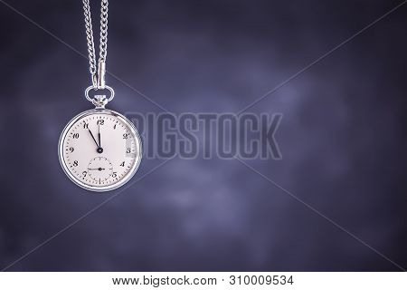 Pocket Watch Like Time Passing Concept. Deadline, Running Out Of Time And Urgency.