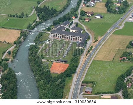 Hydro-electric Storage Power Plant - Aerial View - Reisseck, Carinthia, Austria