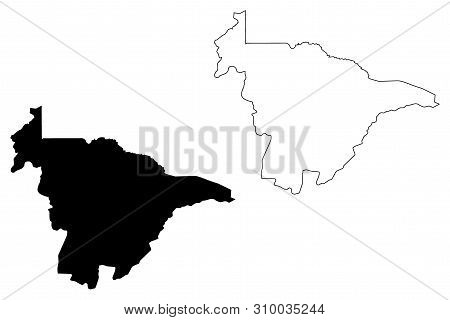 Mashonaland Central Province (republic Of Zimbabwe, Provinces Of Zimbabwe) Map Vector Illustration, 