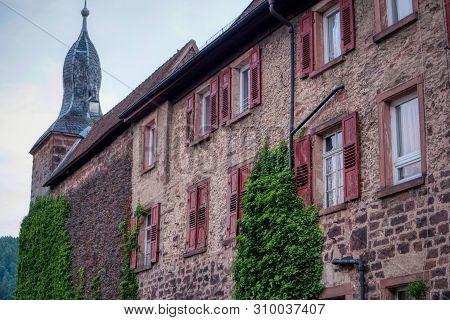 City Of Eberbach Along The Long-distance Hiking Trail Neckarsteig In Germany