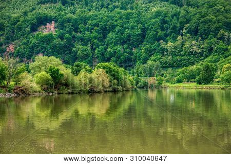 Hike Along The Long-distance Hiking Trail Neckarsteig In Germany