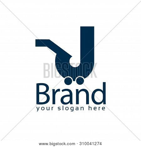 Up Market Stock Logo Template. Flat Logo. Editable. Vector