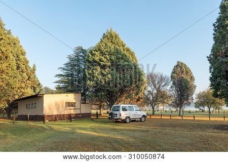 Vrede, South Africa - May 2, 2019: Ablution Building At The Camping Sites At The Emanzini Country Re