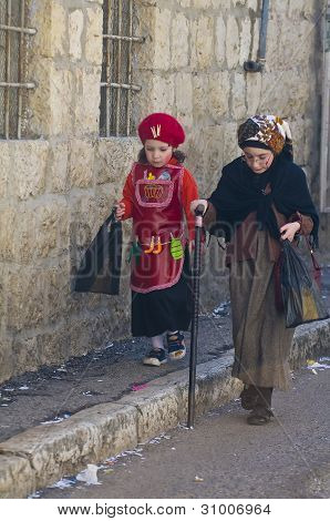 Purim In Mea Shearim