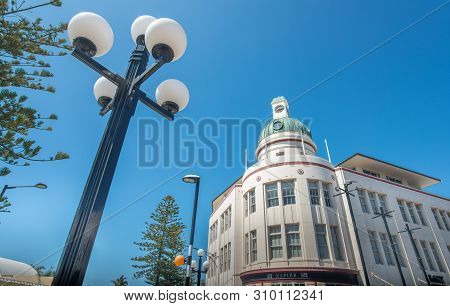 Napier, New Zealand -december-25-2017 : The T&g Building An Iconic Art Deco Landmark Building In Nap