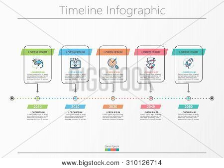 Business Data Visualization. Timeline Infographic Icons Designed For Abstract Background Template Mi
