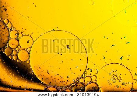 Oil Bubbles Inside Water Base Form Patterns