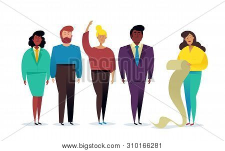 Company For List. Choice Of People. Lecture. Business Concept, Partnership Concept.
