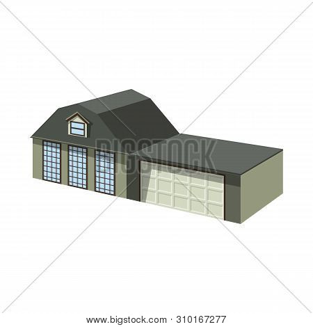 Vector Illustration Of House And Residential Symbol. Set Of House And Town Vector Icon For Stock.